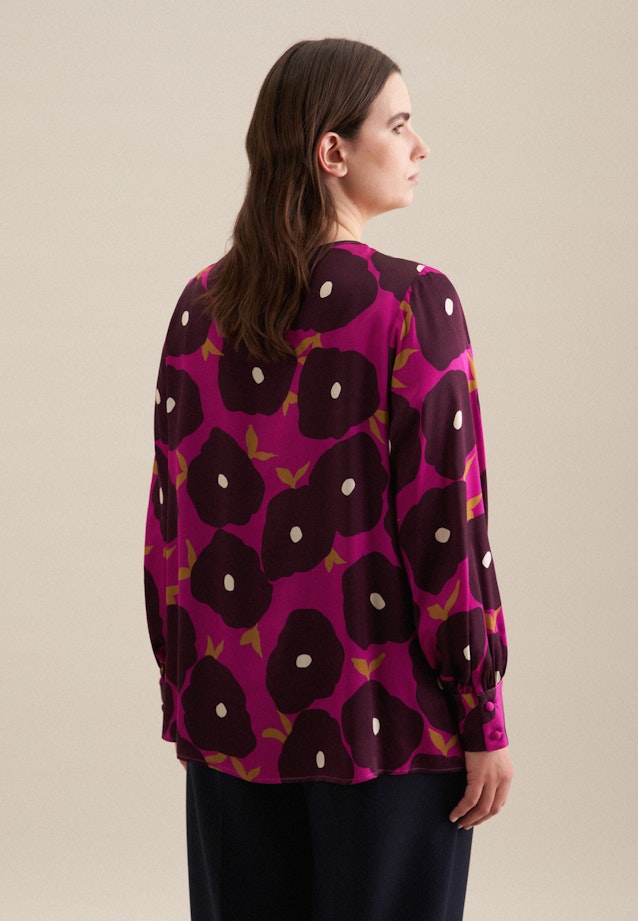 Grande taille Crew Neck Shirt Blouse in Purple |  Seidensticker Onlineshop