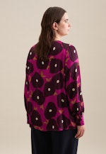 Grande taille Crew Neck Shirt Blouse in Purple |  Seidensticker Onlineshop