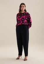 Grande taille Crew Neck Shirt Blouse in Purple |  Seidensticker Onlineshop