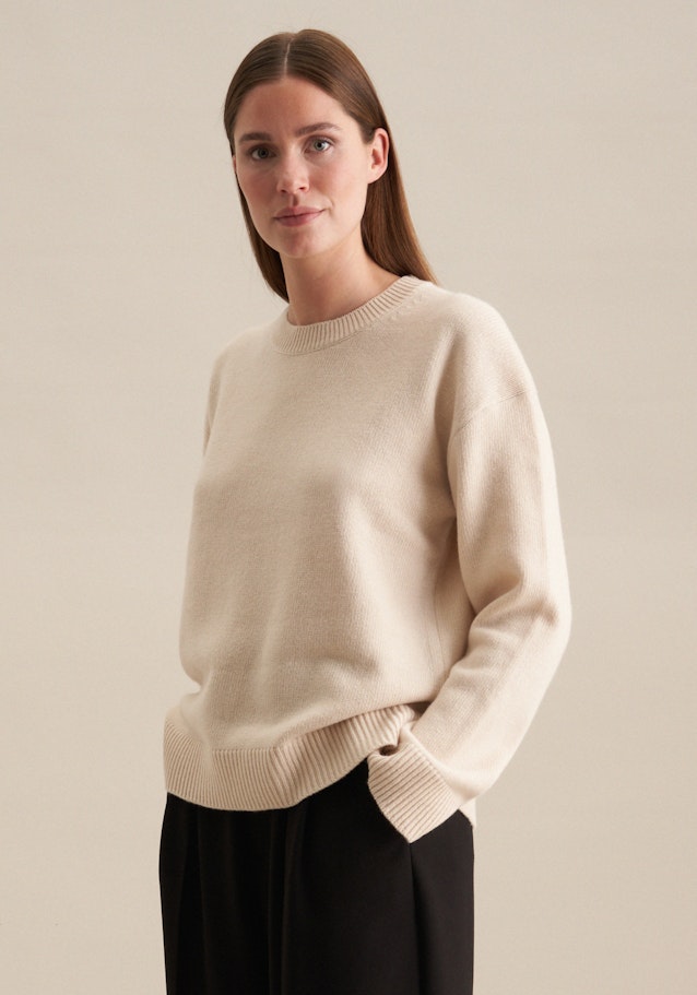 Oversized Pullover Uni in Ecru | Seidensticker Onlineshop
