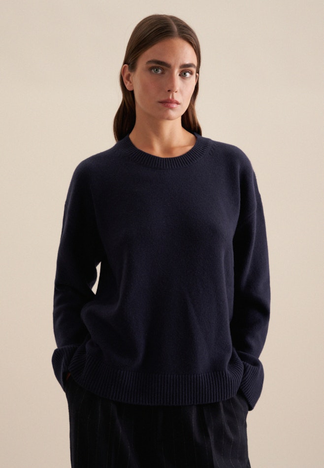 Crew Neck Pullover in Dark Blue | Seidensticker online shop