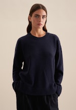 Rundhals Pullover Oversized in Dunkelblau |  Seidensticker Onlineshop