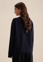 Rundhals Pullover Oversized in Dunkelblau |  Seidensticker Onlineshop