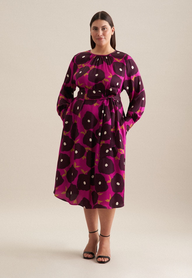 Grande taille Crew Neck Dress in Purple | Seidensticker online shop