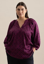 Crew Neck Shirt Blouse in Purple |  Seidensticker Onlineshop