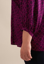 Crew Neck Shirt Blouse in Purple |  Seidensticker Onlineshop