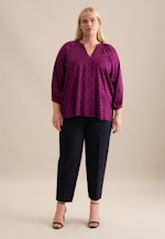 Crew Neck Shirt Blouse in Purple |  Seidensticker Onlineshop