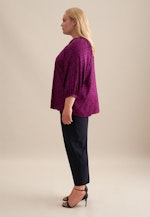 Crew Neck Shirt Blouse in Purple |  Seidensticker Onlineshop