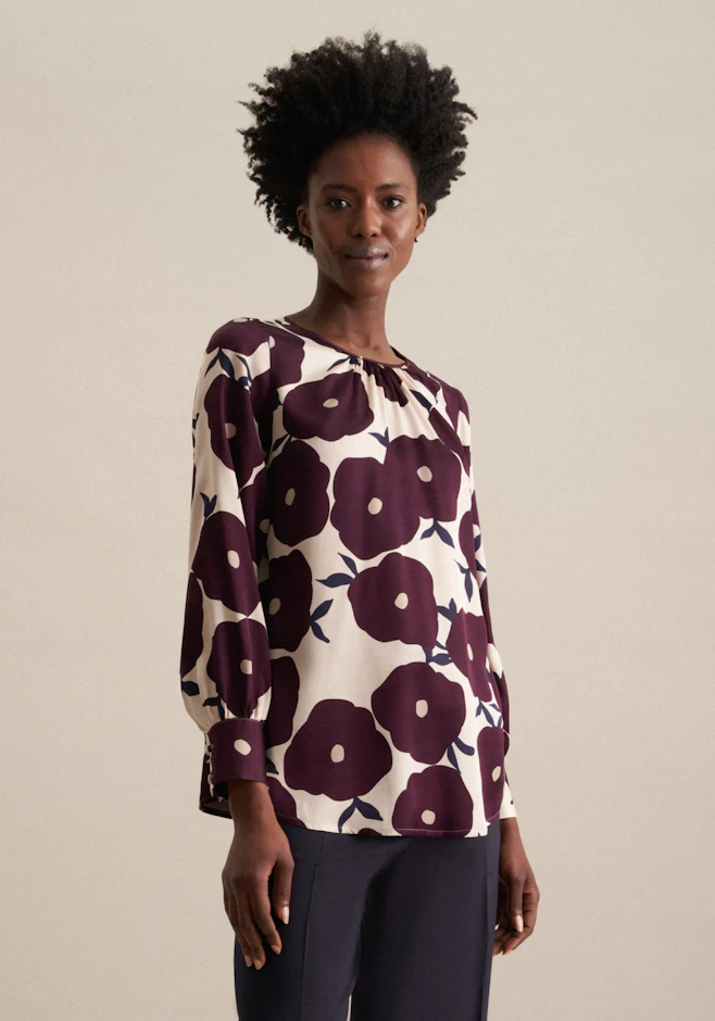Shirtbluse Druck in Ecru | Seidensticker Onlineshop