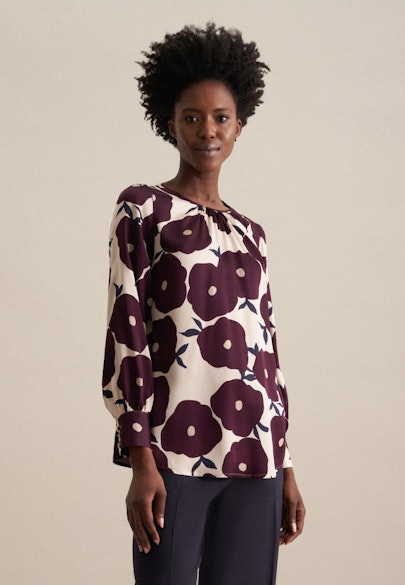 Shirtbluse Druck in Ecru |  Seidensticker Onlineshop