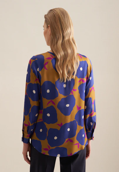 Shirtbluse Druck in Gelb |  Seidensticker Onlineshop
