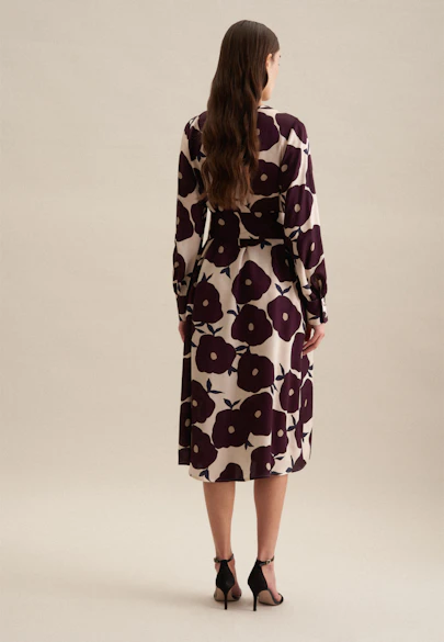 Kleid Druck in Ecru |  Seidensticker Onlineshop