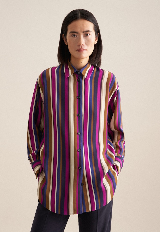 Kragen Longbluse Oversized in Dunkelblau |  Seidensticker Onlineshop