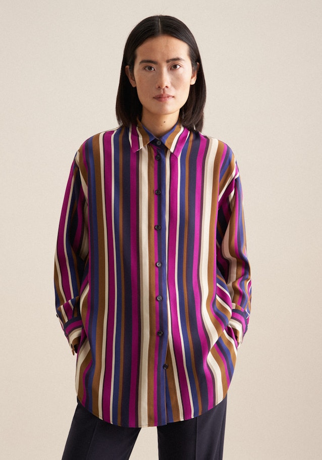 Longbluse Druck in Dunkelblau | Seidensticker Onlineshop