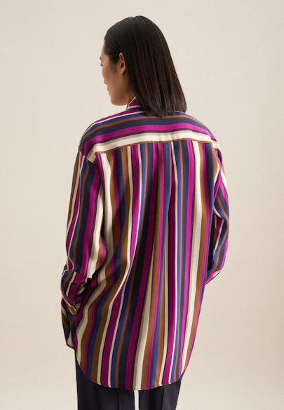 Longbluse Druck in Dunkelblau |  Seidensticker Onlineshop