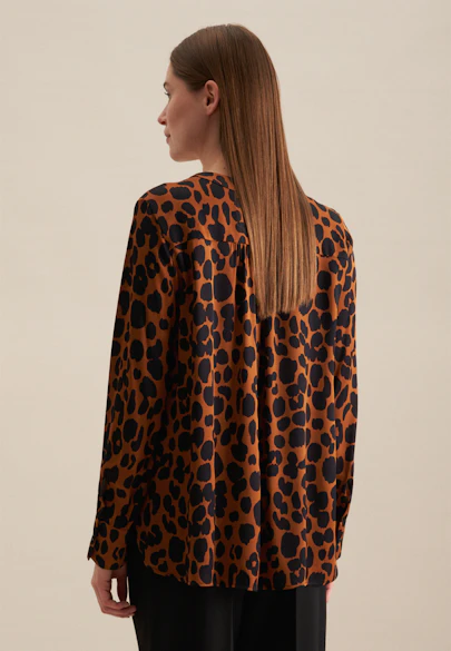 Shirt Druck in Braun |  Seidensticker Onlineshop