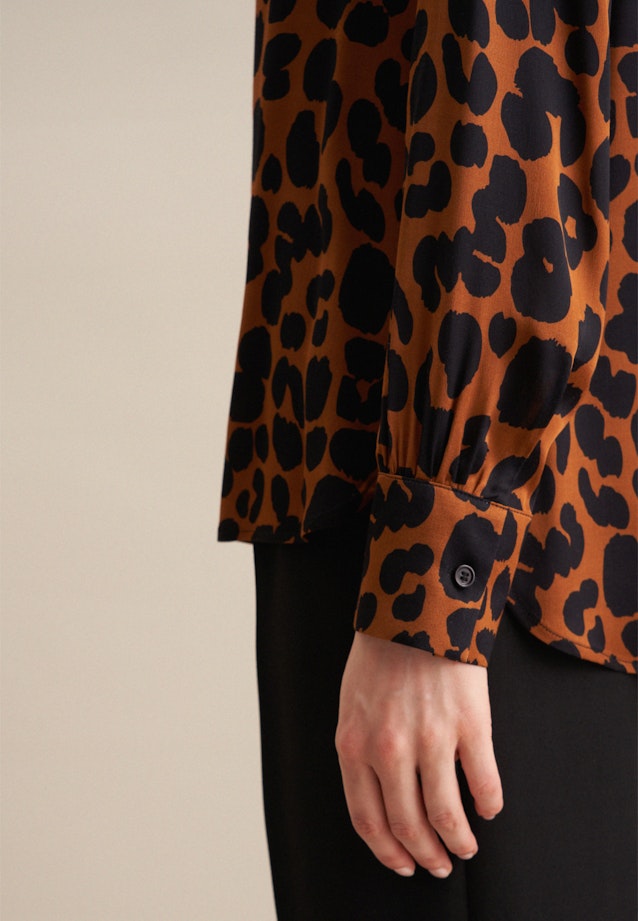 Satin Shirt in Bruin |  Seidensticker Onlineshop