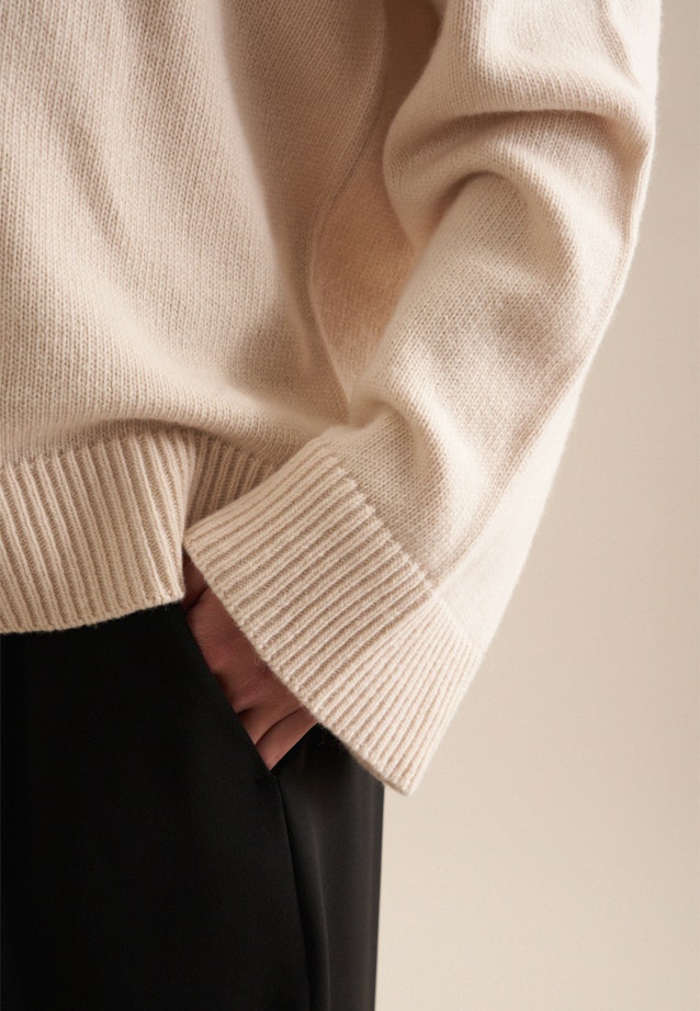 Polo neck Pullover in Ecru |  Seidensticker Onlineshop