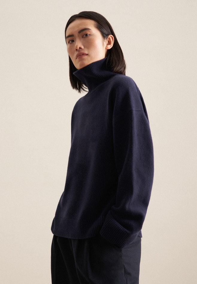 Rollkragen Pullover Oversized in Dunkelblau | Seidensticker Onlineshop