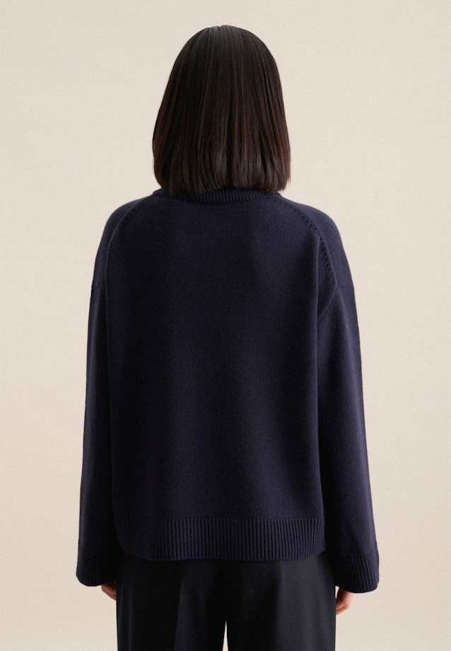 Polo neck Pullover in Dark Blue |  Seidensticker Onlineshop