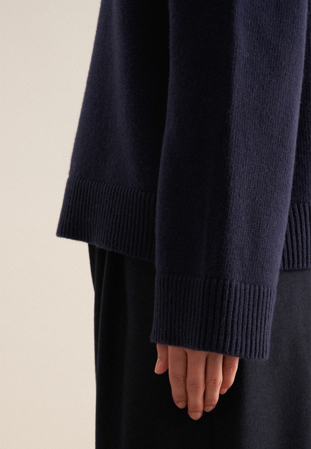 Polo neck Pullover in Dark Blue |  Seidensticker Onlineshop