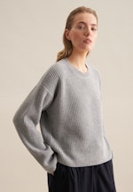 Rundhals Pullover Oversized in Grau |  Seidensticker Onlineshop