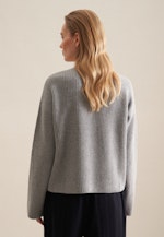 Rundhals Pullover Oversized in Grau |  Seidensticker Onlineshop