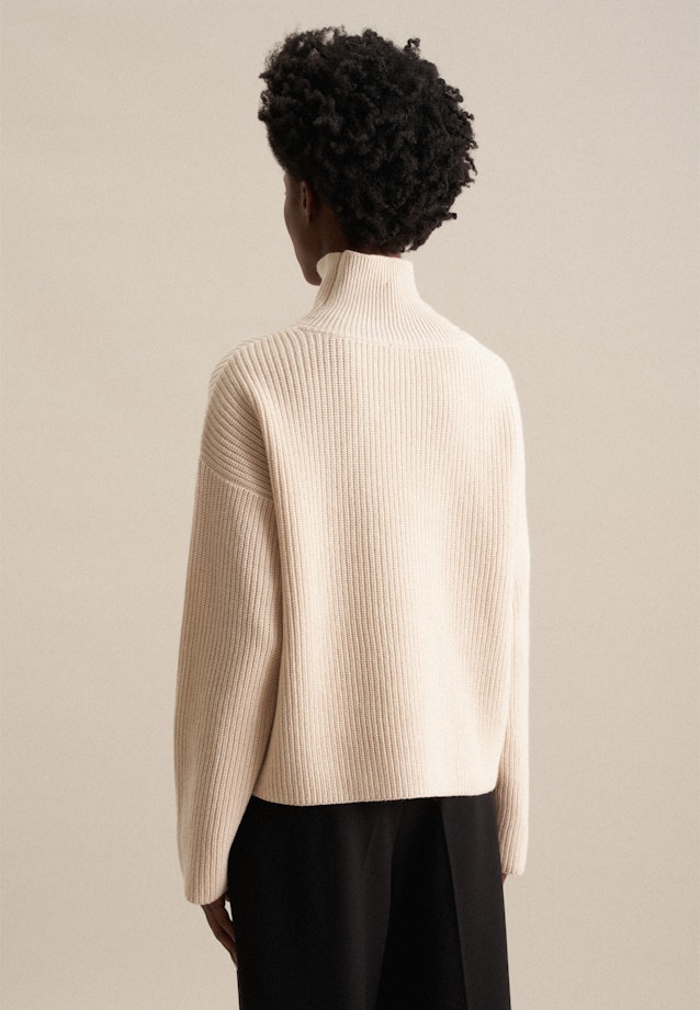 Polo neck Pullover in Ecru |  Seidensticker Onlineshop