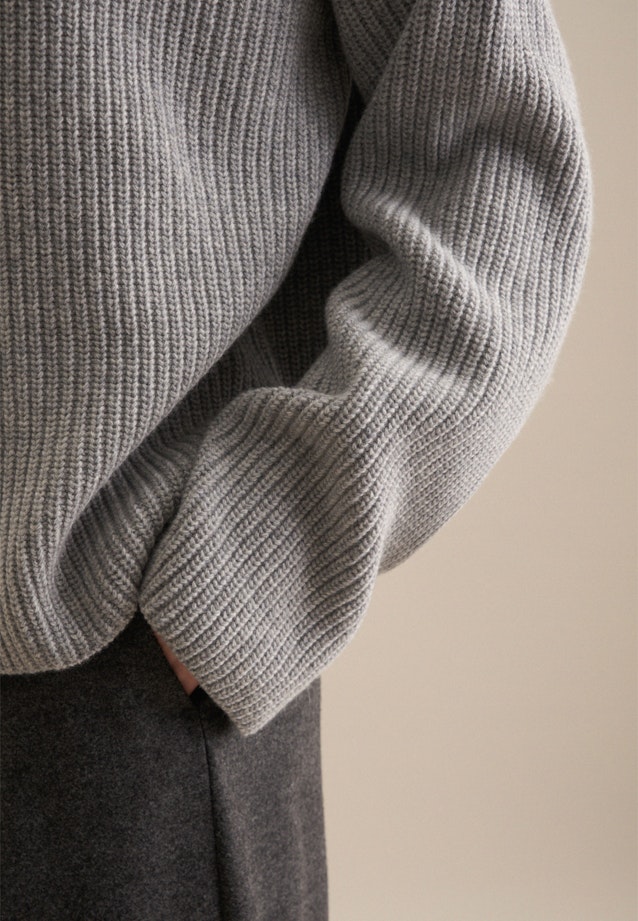 Polo neck Pullover in Grey |  Seidensticker Onlineshop