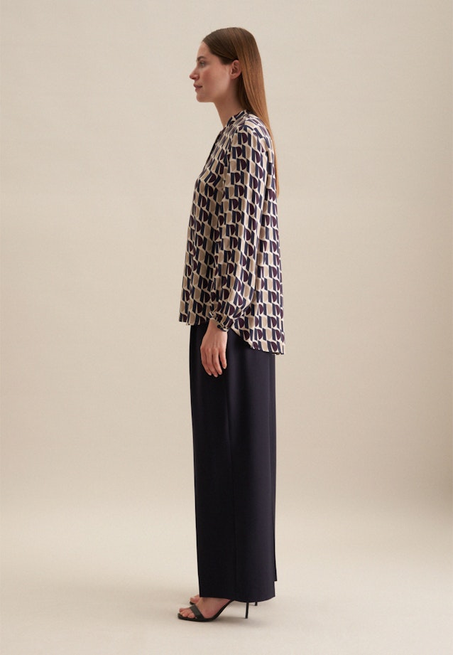 Long sleeve Crepe Tunic in Dark Blue |  Seidensticker Onlineshop