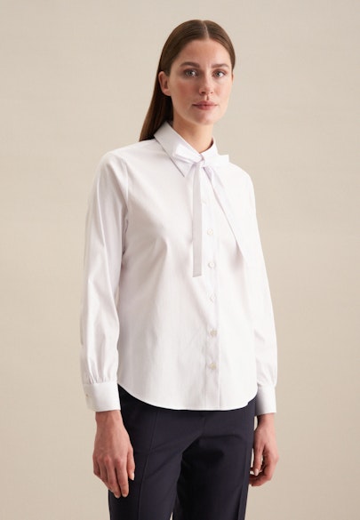 Flared blouse Uni in White |  Seidensticker Onlineshop