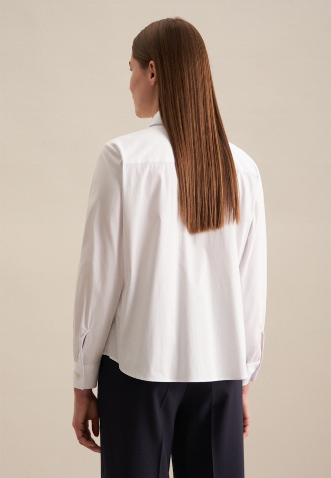 Schluppenbluse Uni in Weiß | Seidensticker Onlineshop