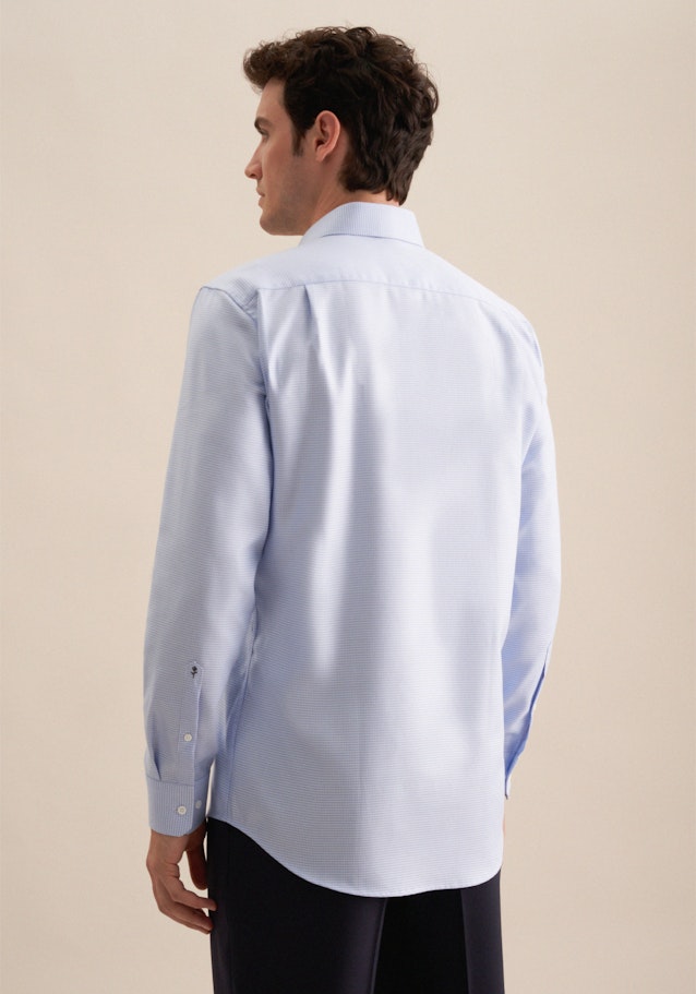 Regular Business Hemd Pepita in Hellblau | Seidensticker Onlineshop