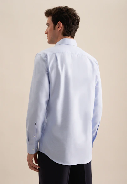 Regular Business Hemd Pepita in Hellblau |  Seidensticker Onlineshop