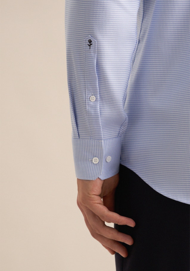 Regular Business Hemd Pepita in Hellblau | Seidensticker Onlineshop