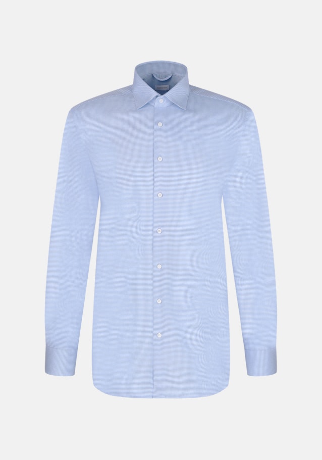 Regular Business Hemd Pepita in Hellblau | Seidensticker Onlineshop