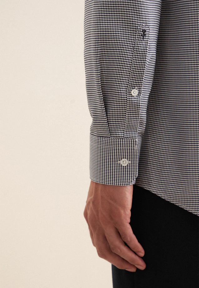 Regular Business shirt Pepita in Dark Blue |  Seidensticker Onlineshop