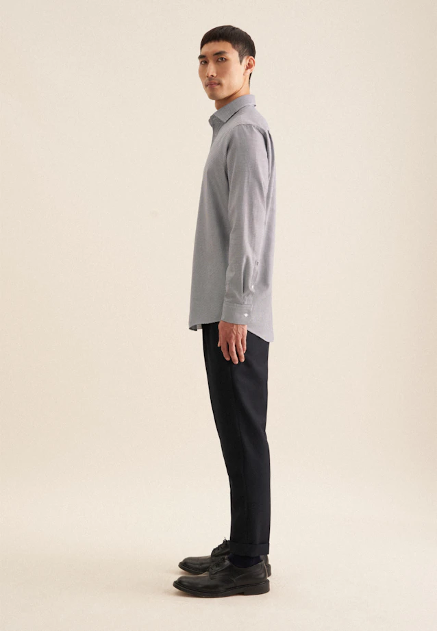 Regular Business shirt Pepita in Dark Blue |  Seidensticker Onlineshop