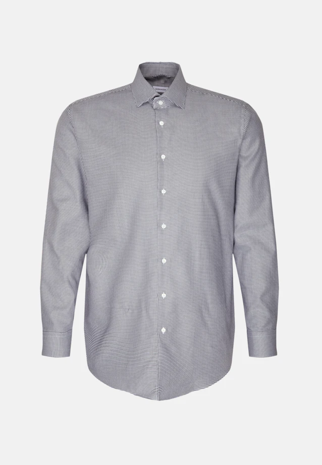 Regular Business shirt Pepita in Dark Blue |  Seidensticker Onlineshop