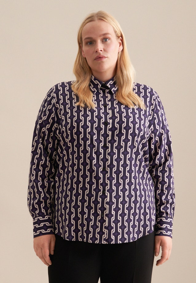 Grande taille Kraag Shirtblouse in Paars |  Seidensticker Onlineshop