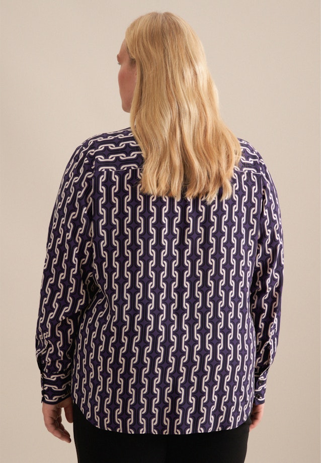 Grande taille Kraag Shirtblouse in Paars |  Seidensticker Onlineshop