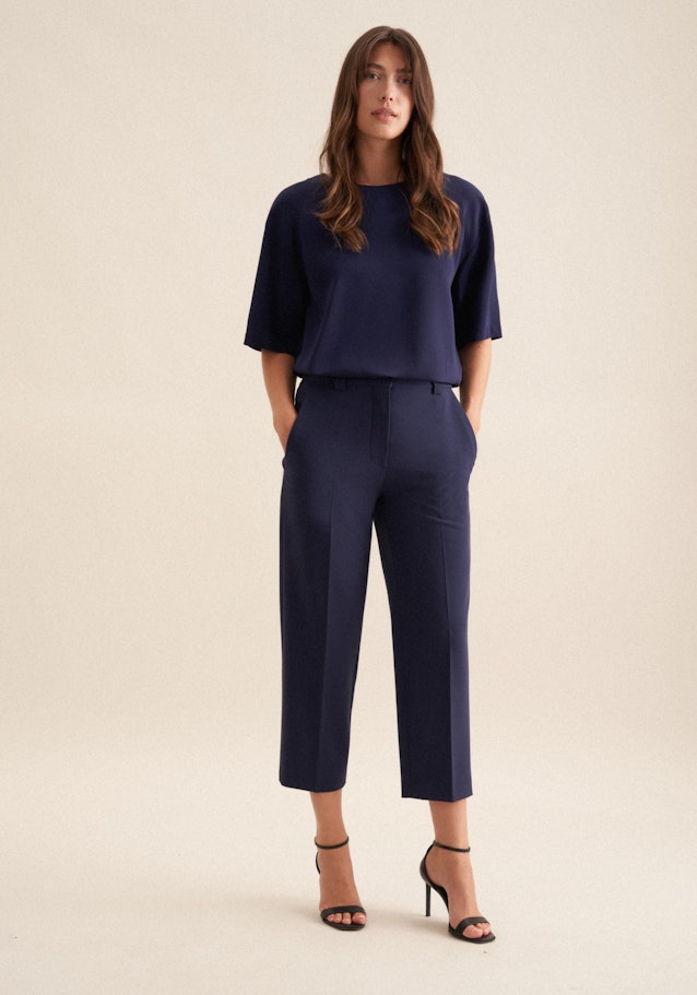 Regular Pantalons Uni in Bleu Foncé | Seidensticker Onlineshop