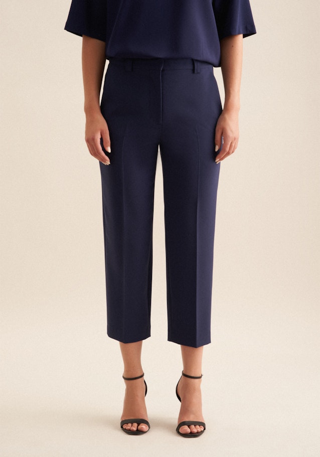 Regular Pantalons Uni in Bleu Foncé | Seidensticker Onlineshop