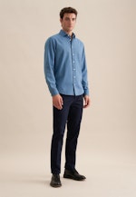 Kragen Denimhemd Regular in Denim Blue |  Seidensticker Onlineshop