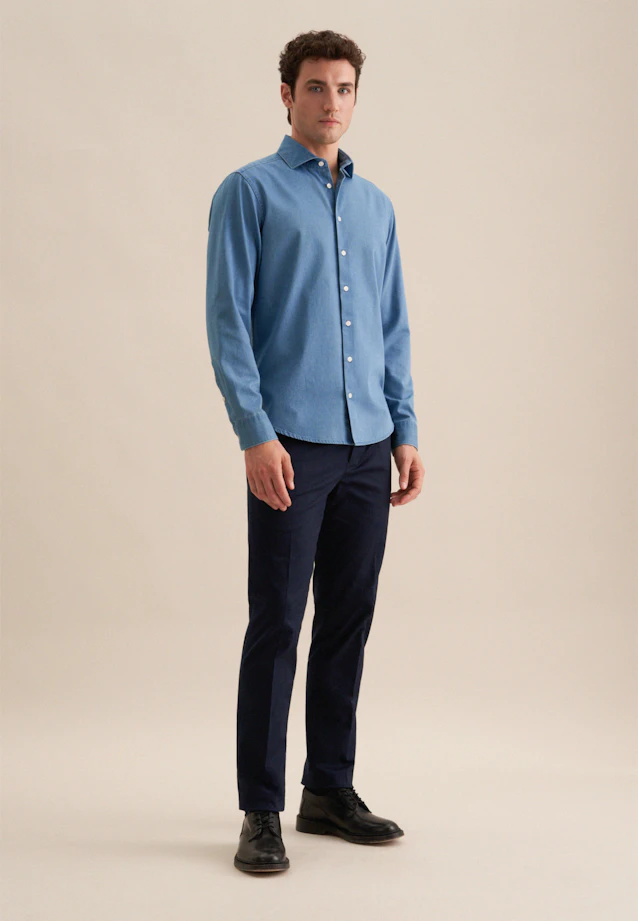 Regular Denimhemd Denim in Denim Blue |  Seidensticker Onlineshop