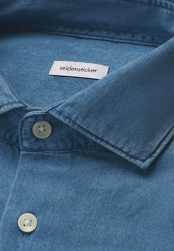 Regular Chemise en jean Denim dans Bleu Moyen | Boutique en ligne Seidensticker