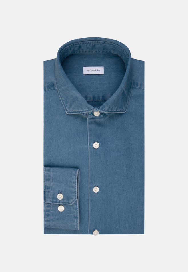Regular Chemise en jean Denim dans Bleu Moyen | Boutique en ligne Seidensticker