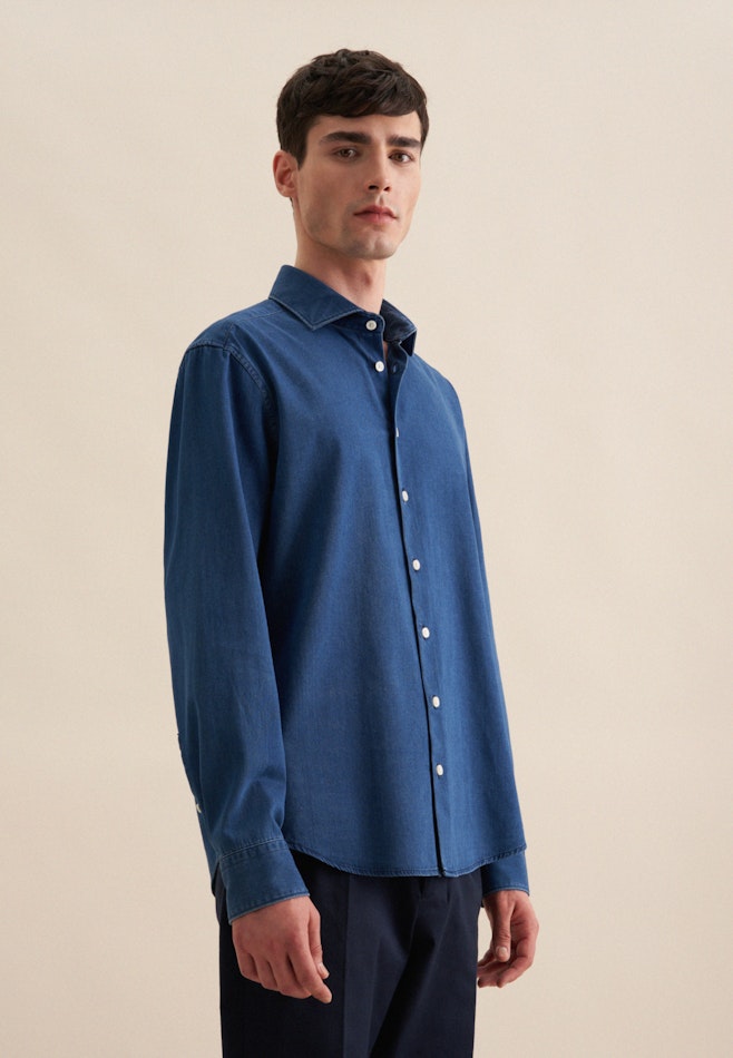 Regular prodtyp Denim dans Bleu Foncé | Boutique en ligne Seidensticker