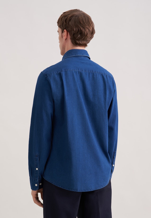 Regular Denimhemd Denim in Dunkelblau |  Seidensticker Onlineshop