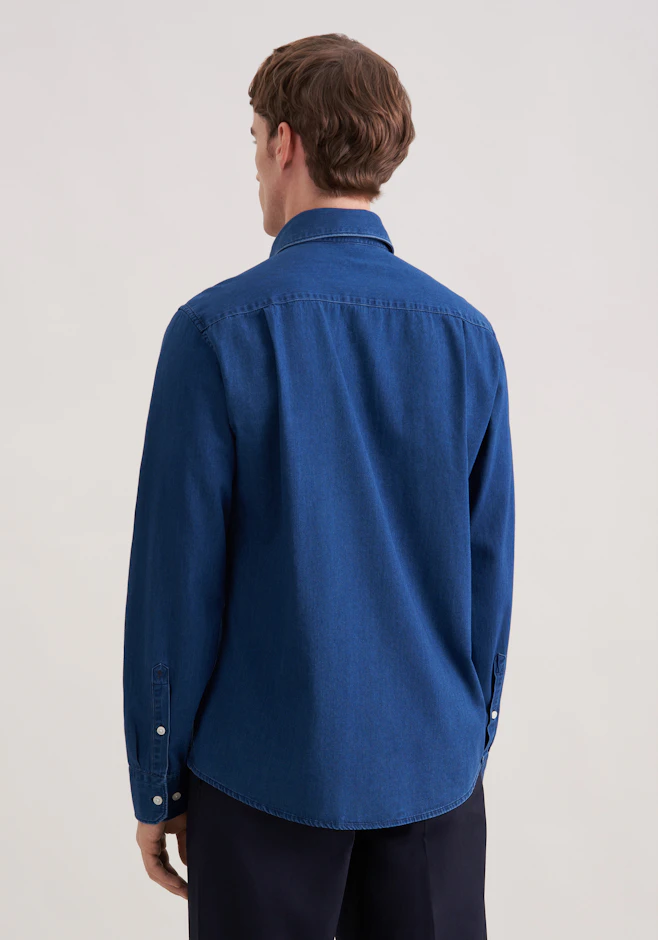 Regular Denimhemd Denim in Denim Dark Blue | Seidensticker Onlineshop